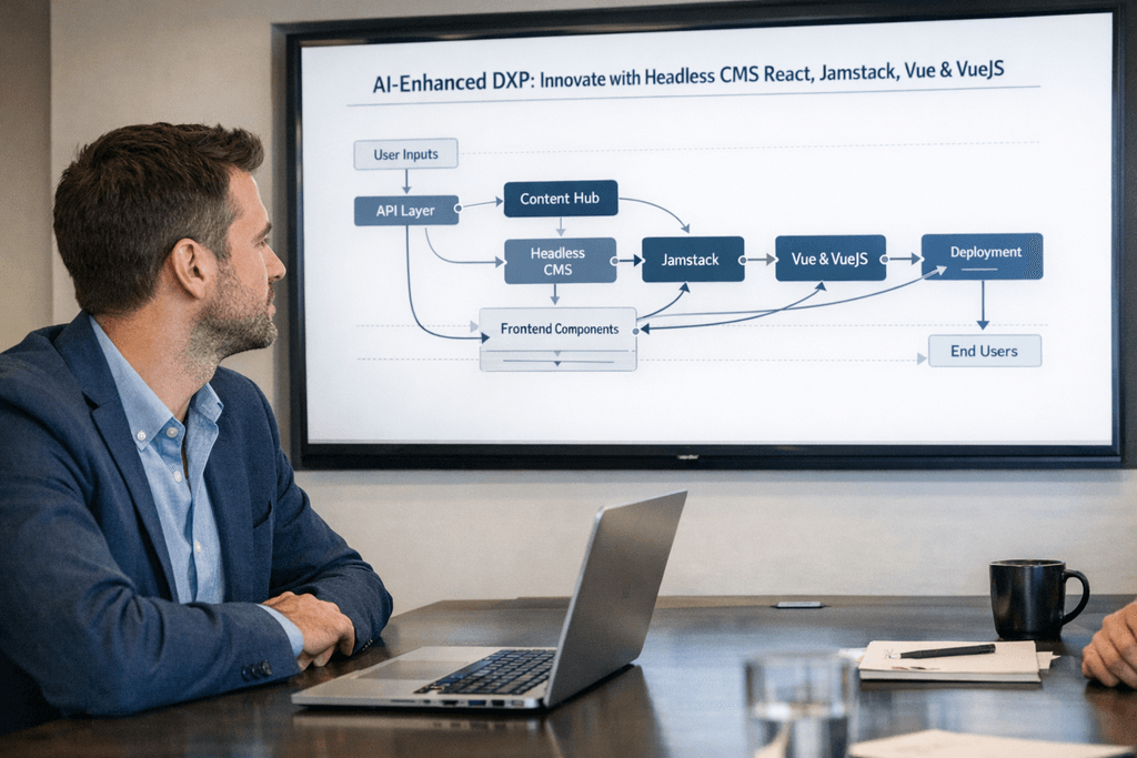 AI-Enhanced DXP: Innovate with Headless CMS React, Jamstack, Vue & VueJS